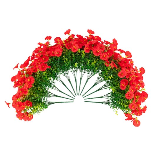 Michaels, 14" UV Resistant Artificial Morning Glory Bushes, 12ct. – Category: Bushes